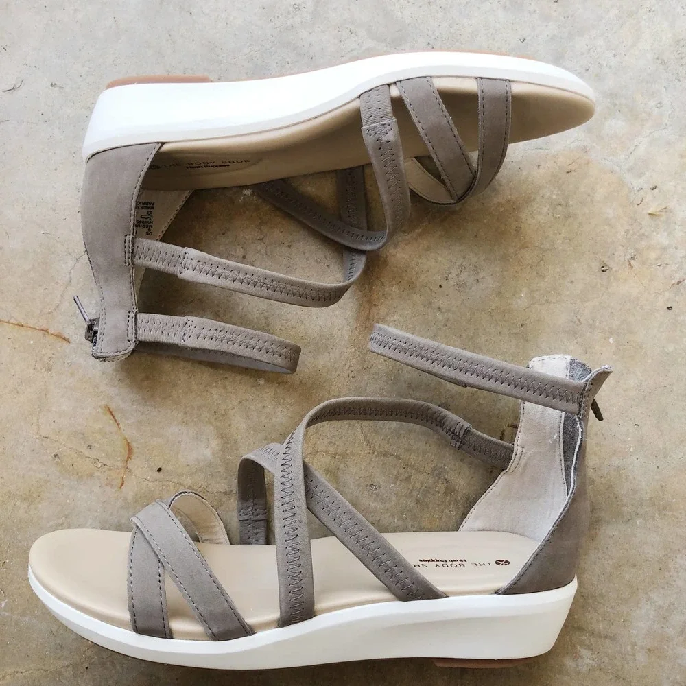 Hush Puppies Gray Strappy Sandals - Picture 2 of 6